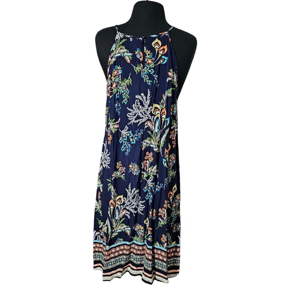 Fashion Print Halter A Line Mini Dresses sz XL - Picture 2 of 7
